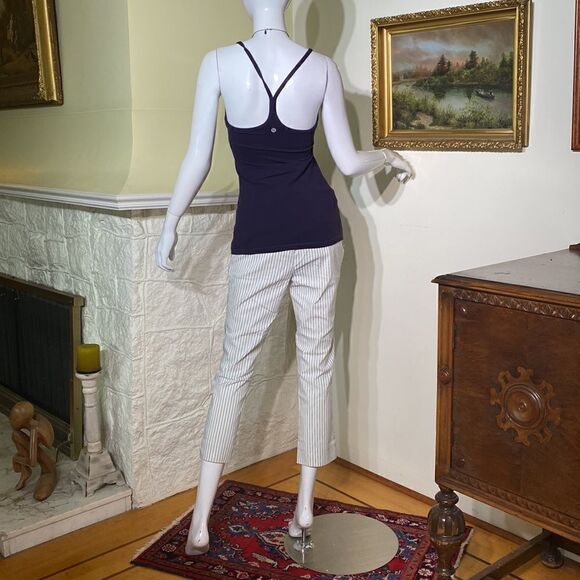 NWT Jules & Leopold Pinstripe Full On Slim Leg Capri Pants - Picture 3 of 13